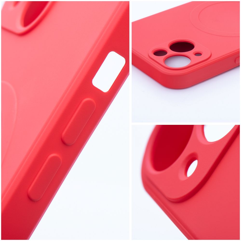 Capa MagSafe para Apple iPhone 17e / 16e, OEM, Silicone Mag, Vermelha