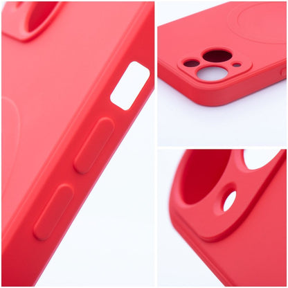 Capa MagSafe para Apple iPhone 17e / 16e, OEM, Silicone Mag, Vermelha