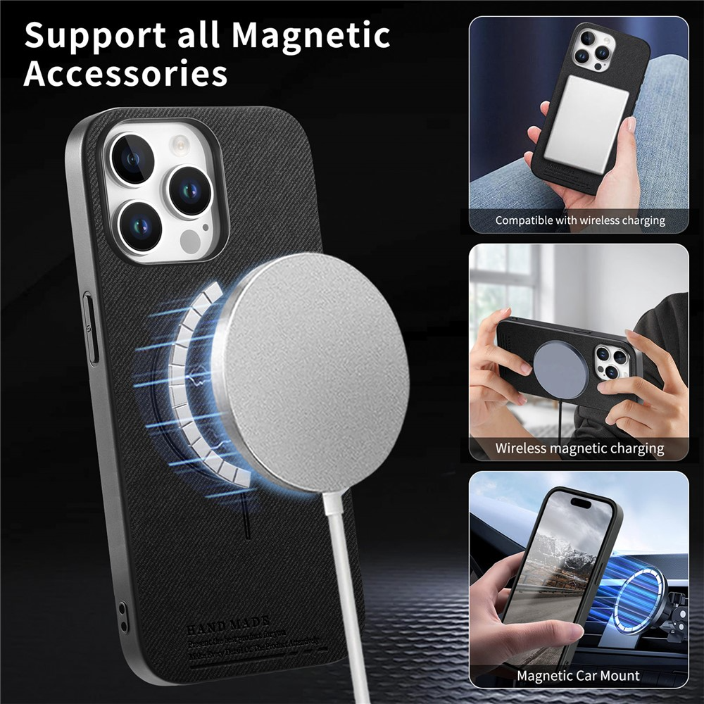 Capa MagSafe para Apple iPhone 16 Pro Max, OEM, Tecido, Preta