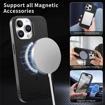 Capa MagSafe para Apple iPhone 16 Pro Max, OEM, Tecido, Preta