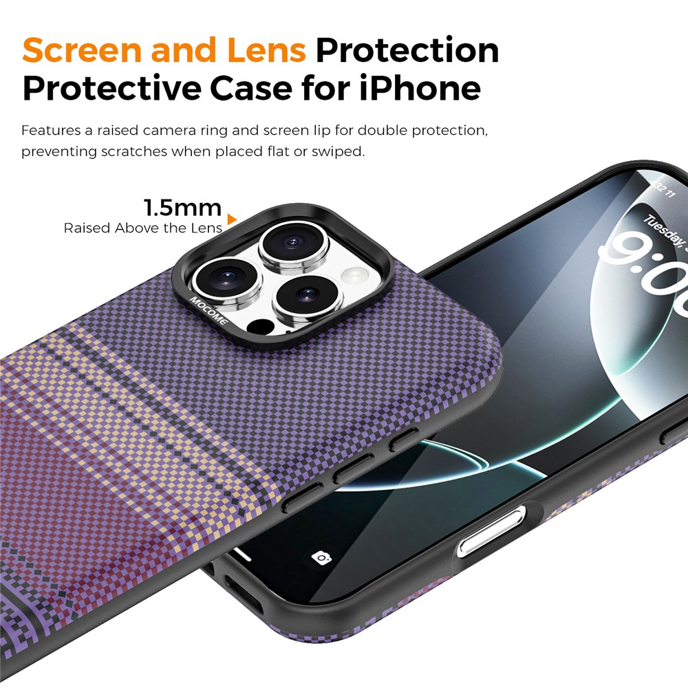 Capa MagSafe para Apple iPhone 16 Pro Max, OEM, Gradient Rainbow, Roxo