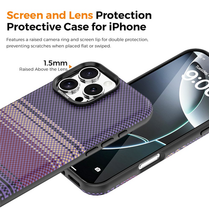 Capa MagSafe para Apple iPhone 16 Pro Max, OEM, Gradient Rainbow, Roxo