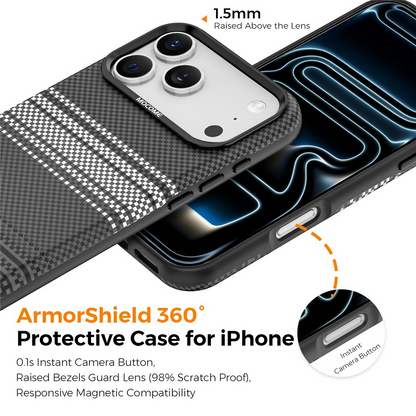 Capa MagSafe para Apple iPhone 17 Pro, OEM, Gradient Rainbow, Preta