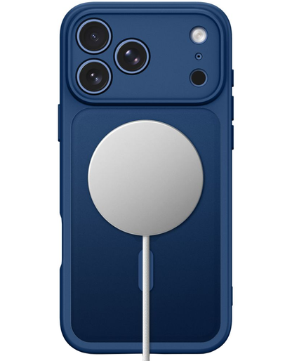 Capa MagSafe para Apple iPhone 18 Pro / 17 Pro, Tech-Protect, BasicMag, Azul Marinho Fosco