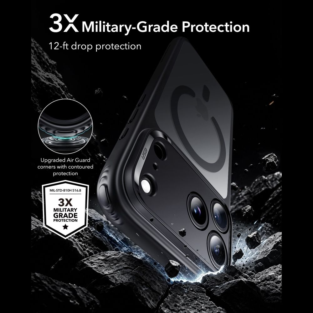Capa MagSafe para Apple iPhone 18 Pro Max / 17 Pro Max, ESR, Classic Hybrid, Preta