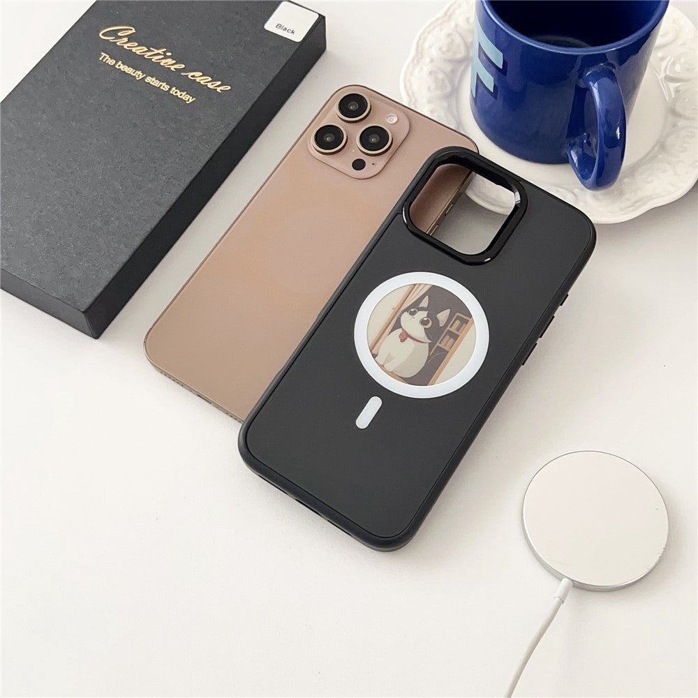 MagSafe Case for Apple iPhone 15 Pro, OEM, Round Screen Smart E-Ink, Black