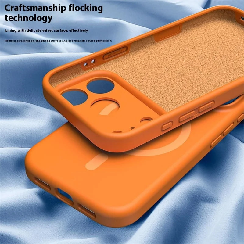 Capa MagSafe para Apple iPhone 17 Pro, OEM, Silicone Líquido, Preta