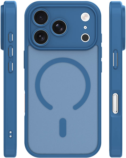 Capa MagSafe para Apple iPhone 18 Pro Max / 17 Pro Max, Etteri, Matt Mag, Azul Marinho