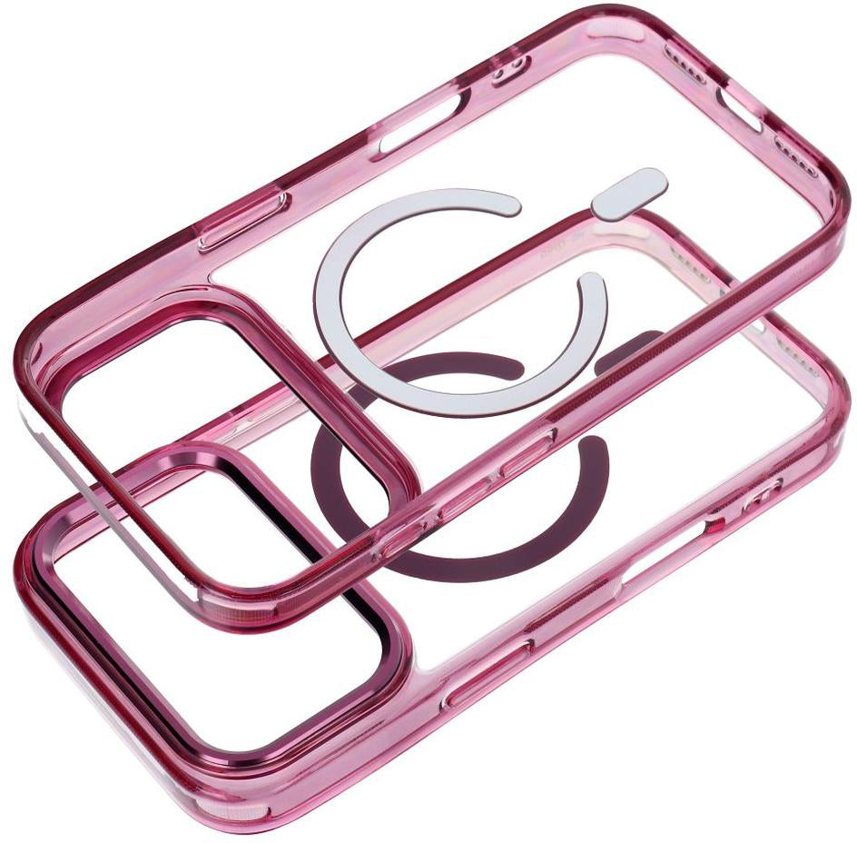 Capa MagSafe para Apple iPhone 18 Pro / iPhone 17 Pro, OEM, Frame Clear Hybrid, cor de vinho