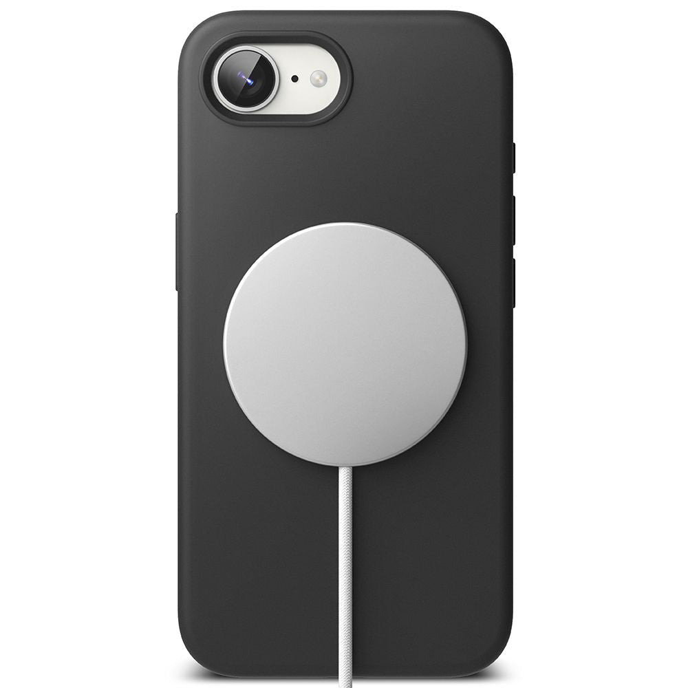 Capa MagSafe para Apple iPhone 16e, Ringke, Silicone Magnético, Preta