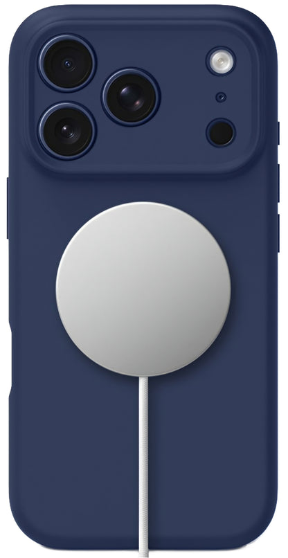 Capa MagSafe para Apple iPhone 17 Pro, Tech-Protect, Silicone, Azul-marinho