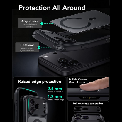 Capa MagSafe para Apple iPhone 18 Pro Max / 17 Pro Max, ESR, Classic Hybrid, Preta