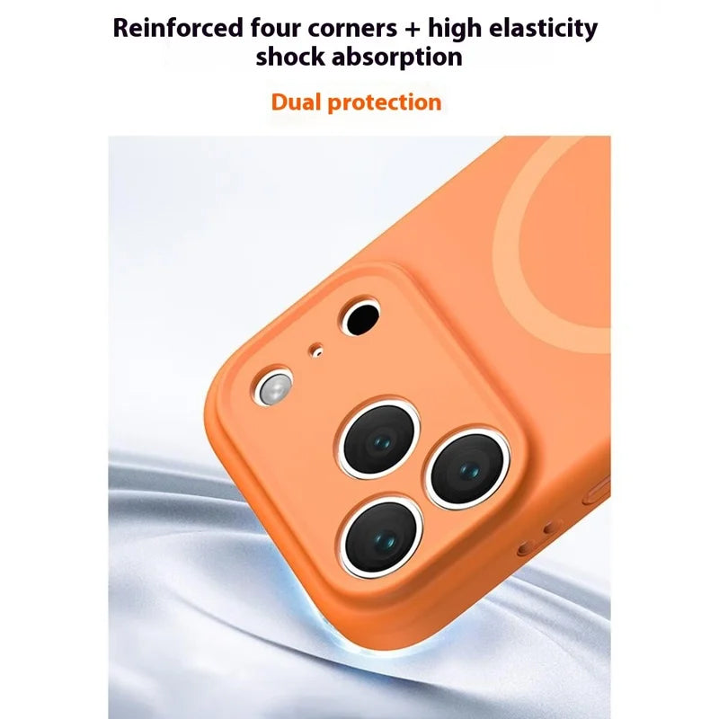 Capa MagSafe para Apple iPhone 17 Pro, OEM, Silicone Líquido, Preta