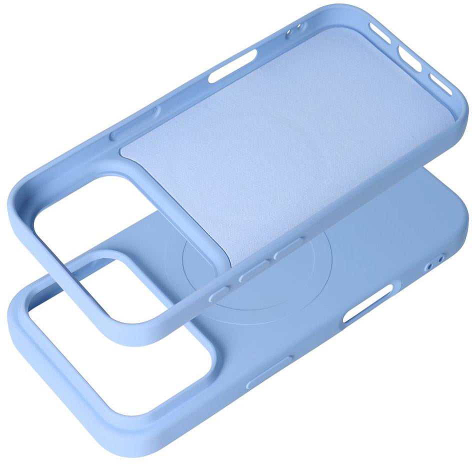 Capa MagSafe para Apple iPhone 18 Pro Max / 17 Pro Max, OEM, Silicone Mag (Big Hole), Azul-claro