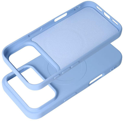 Capa MagSafe para Apple iPhone 18 Pro Max / 17 Pro Max, OEM, Silicone Mag (Big Hole), Azul-claro