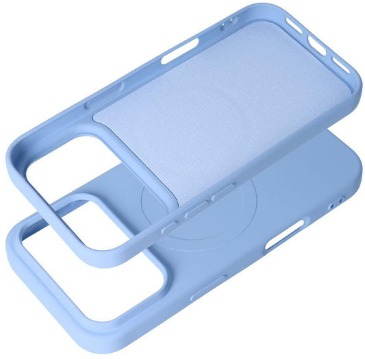 Capa MagSafe para Apple iPhone 18 Pro Max / 17 Pro Max, OEM, Silicone Mag (Big Hole), Azul-claro