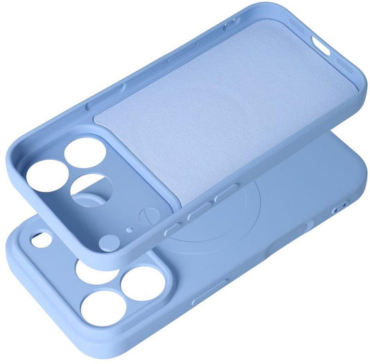 Capa MagSafe para Apple iPhone 18 Pro Max / 17 Pro Max, OEM, Silicone Mag, Azul-claro