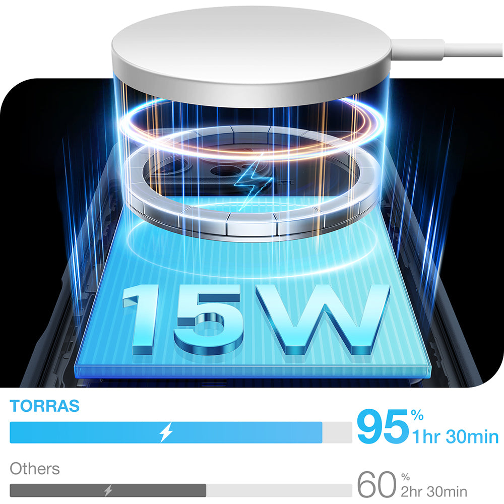 Capa MagSafe para Apple iPhone 16 Pro Max, Torras, Pstand Spin, Preta