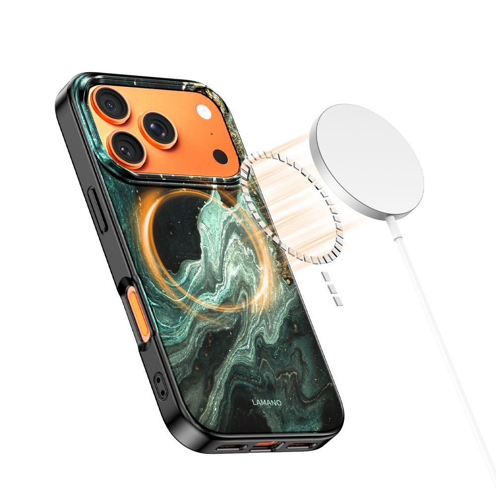Capa MagSafe para Apple iPhone 17 Pro Max, Tech-Protect, Lamano Aura, Verde