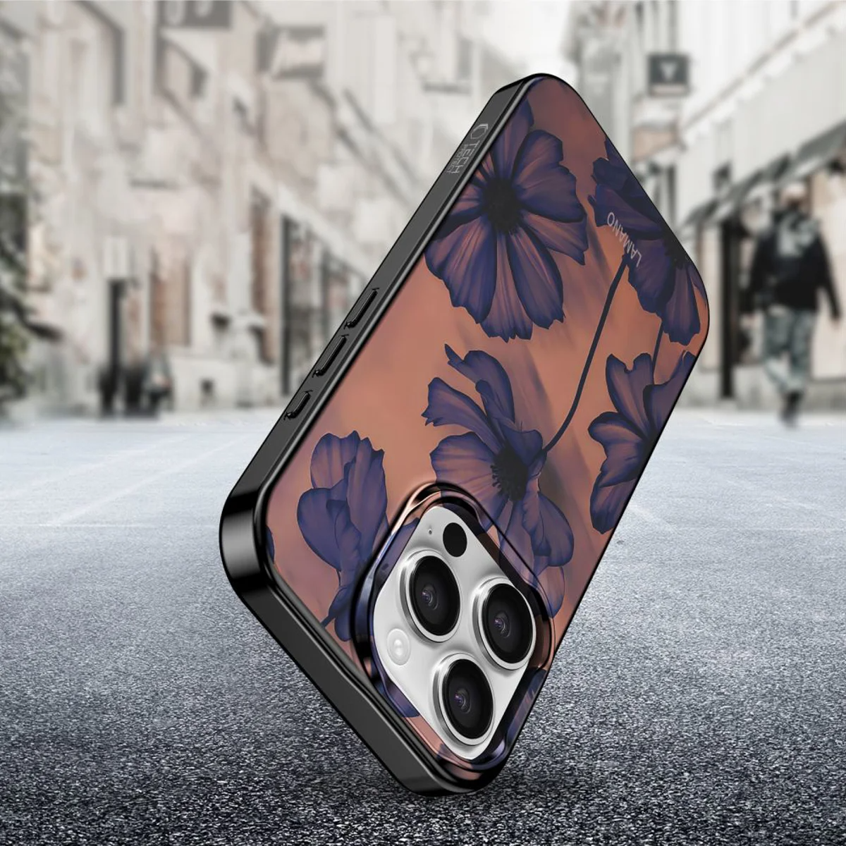 Capa MagSafe para Apple iPhone 16 Pro, Tech-Protect, Lamano Velvet Night, Preta