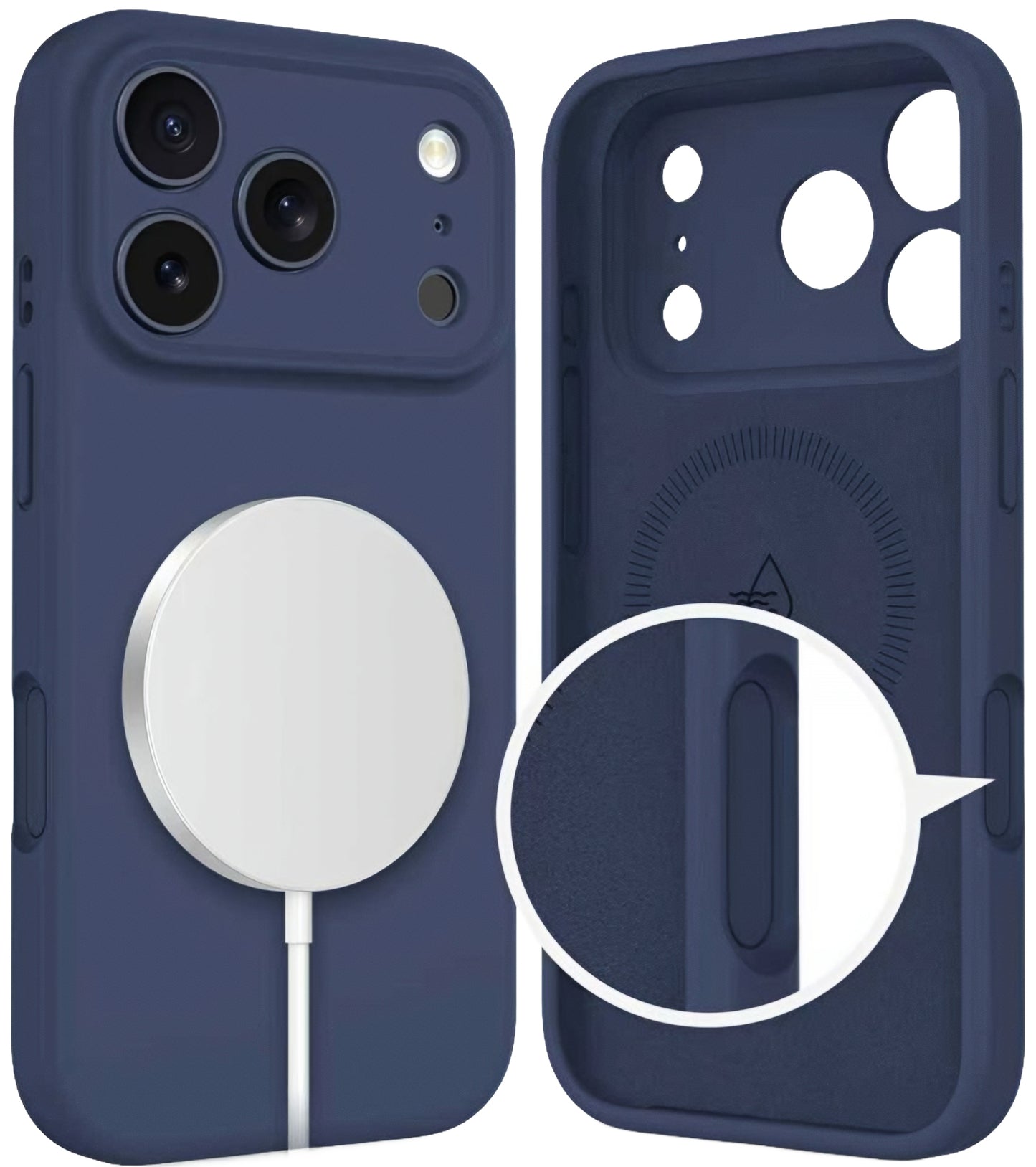 Capa MagSafe para Apple iPhone 17 Pro, Tech-Protect, Silicone, Azul-marinho