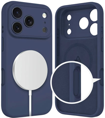 Capa MagSafe para Apple iPhone 17 Pro, Tech-Protect, Silicone, Azul-marinho