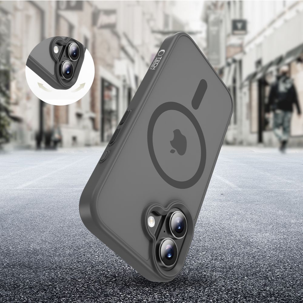 Capa MagSafe para Apple iPhone 17, Tech-Protect, Magmat, Cinza Mate