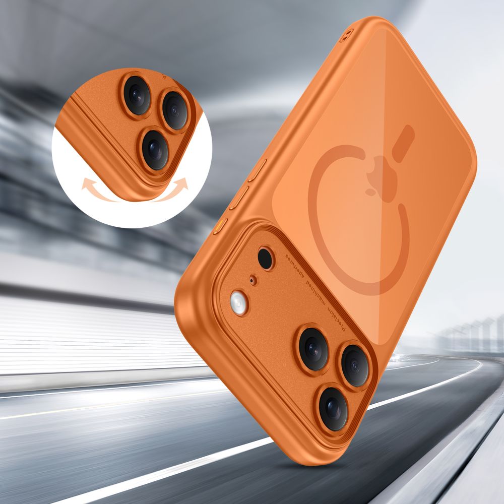 Capa MagSafe para Apple iPhone 17 Pro Max, Tech-Protect, MagPeak, Laranja