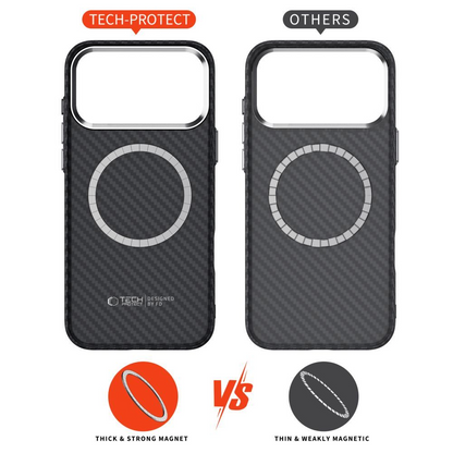 Capa MagSafe para Apple iPhone 17 Pro, Tech-Protect, Ion Carbon, Preta