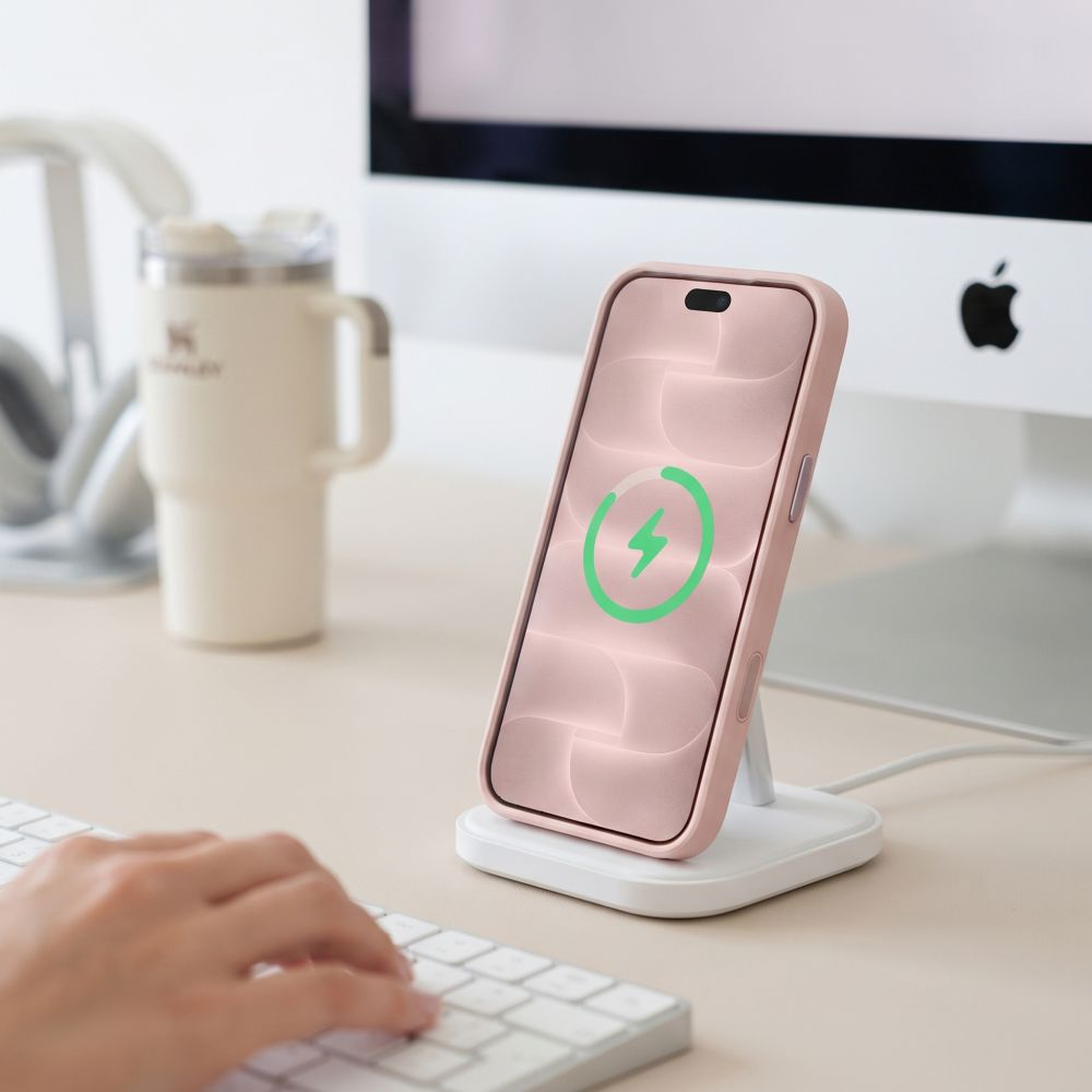 Capa MagSafe para Apple iPhone 18 Pro / 17 Pro, Tech-Protect, MagPeak CC, Rosa Mate