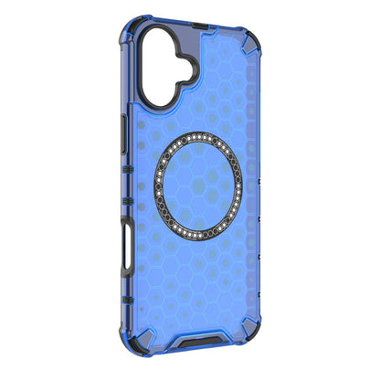 Capa MagSafe para Apple iPhone 16, Techsuit, HoneyComb Shield, Azul