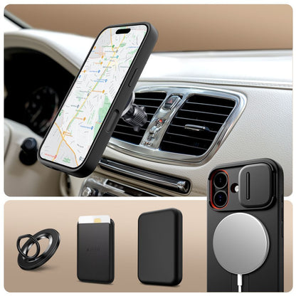 MagSafe Case for Apple iPhone 17, Tech-Protect, Kevlar Aura, Black