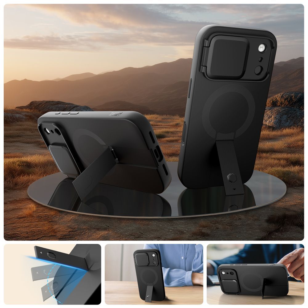 Capa MagSafe para Apple iPhone 17 Pro Max, Tech-Protect, Kevlar Aura, Preta