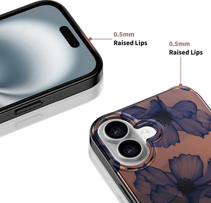 MagSafe Case for Apple iPhone 16, Tech-Protect, Lamano Velvet Night, Black