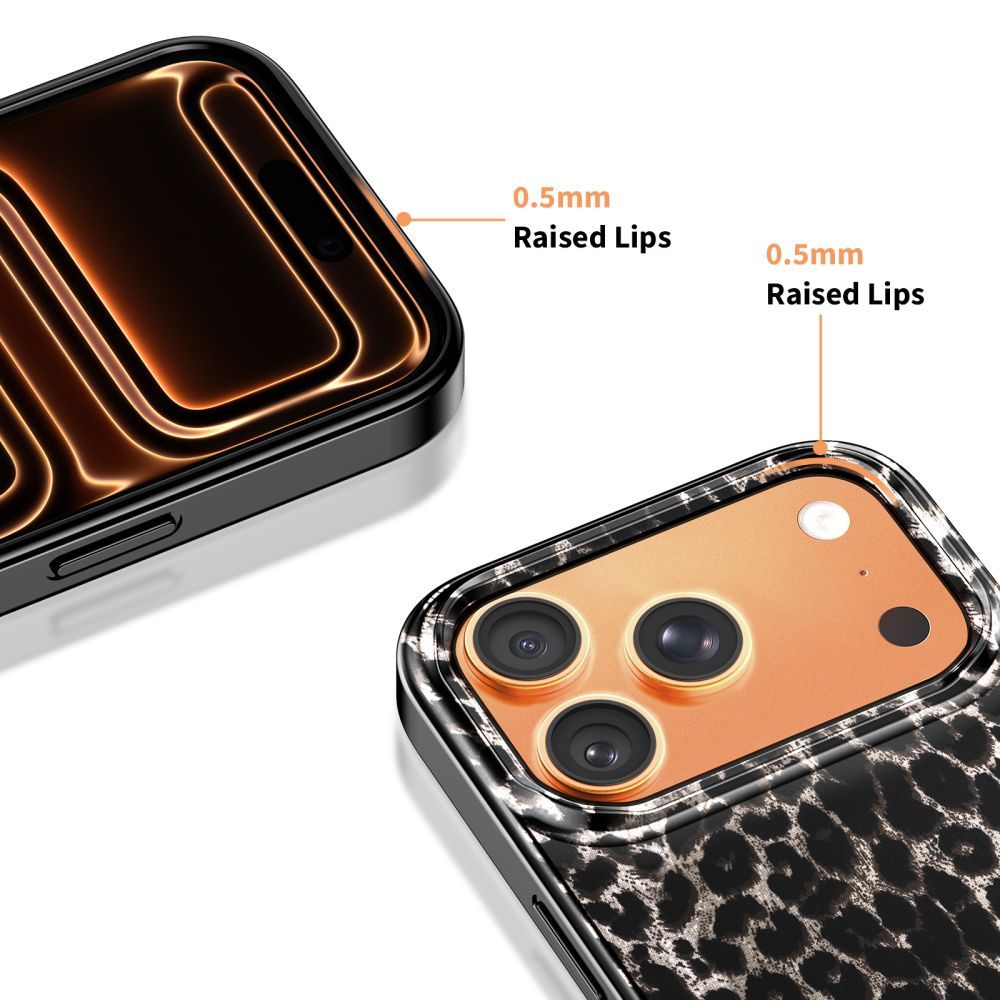 Capa MagSafe para Apple iPhone 17 Pro Max, Tech-Protect, Lamano Leopard, Preta