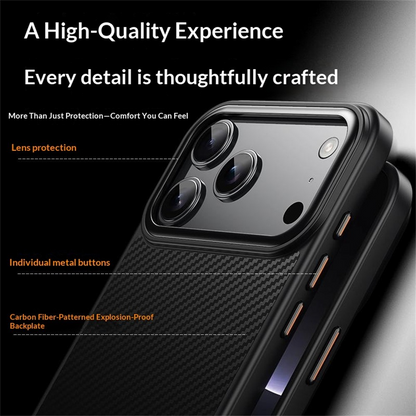Capa MagSafe para Apple iPhone 18 Pro Max / 17 Pro Max, OEM, Carbono, Preta