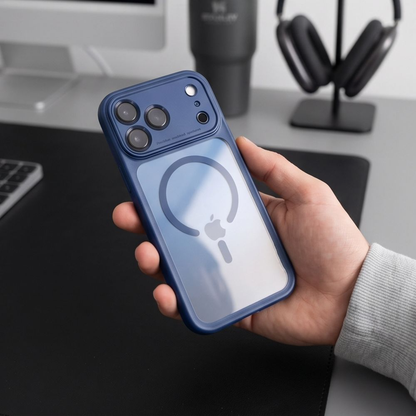 Capa MagSafe para Apple iPhone 18 Pro Max / 17 Pro Max, Tech-Protect, MagPeak CC, Azul Marinho