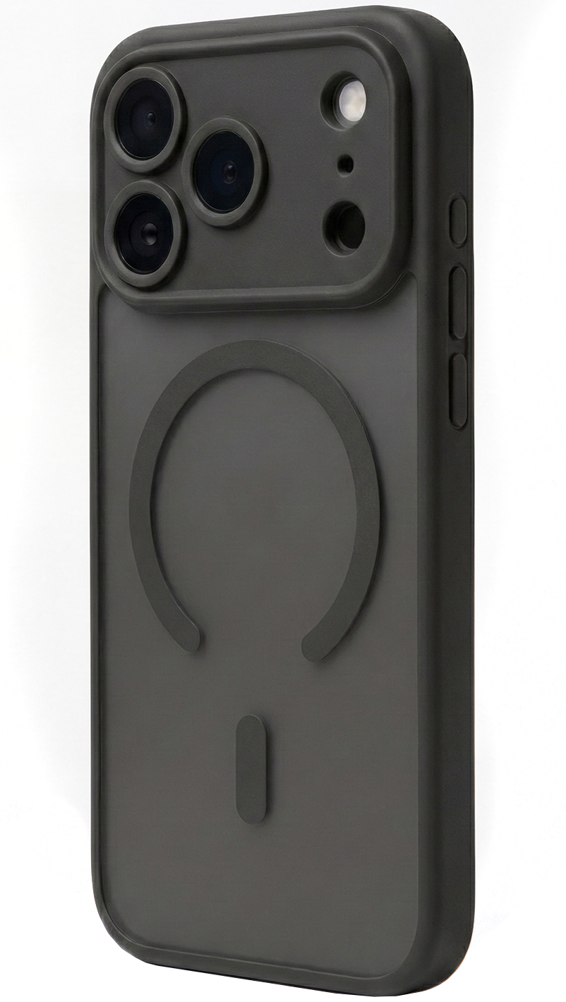 Capa MagSafe para Apple iPhone 18 Pro / 17 Pro, OEM, Mag Big Hole, Preta Mate