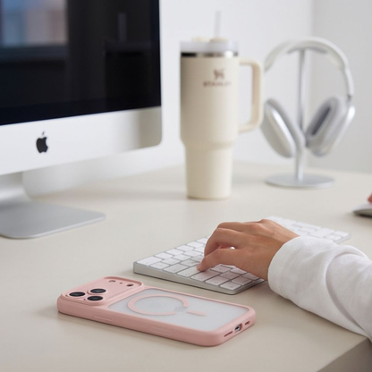 Capa MagSafe para Apple iPhone 18 Pro / 17 Pro, Tech-Protect, MagPeak CC, Rosa Mate