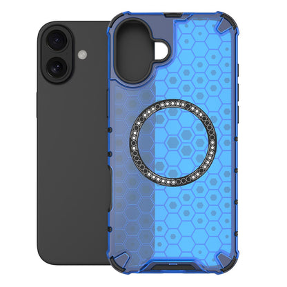 Capa MagSafe para Apple iPhone 16, Techsuit, HoneyComb Shield, Azul