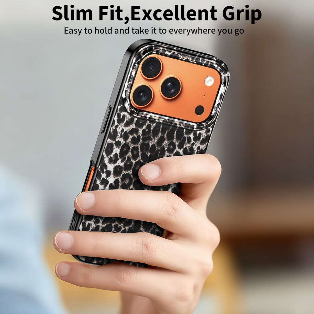 Capa MagSafe para Apple iPhone 17 Pro Max, Tech-Protect, Lamano Leopard, Preta