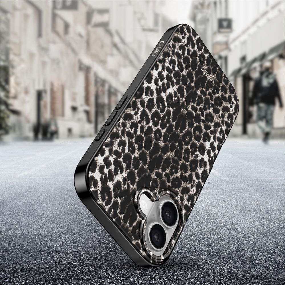 Capa MagSafe para Apple iPhone 17, Tech-Protect, Lamano Leopard, Preta