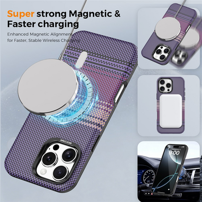 Capa MagSafe para Apple iPhone 16 Pro Max, OEM, Gradient Rainbow, Roxo
