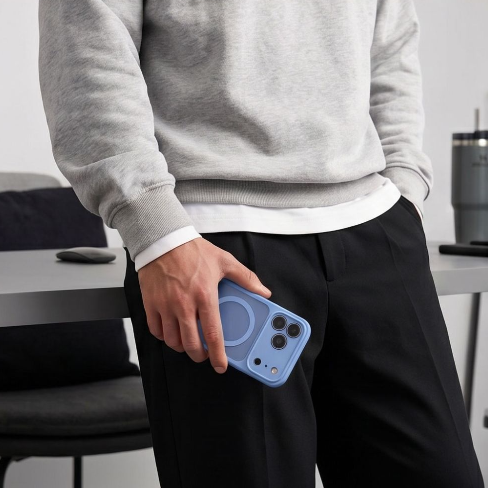 Capa MagSafe para Apple iPhone 18 Pro / 17 Pro, Tech-Protect, BasicMag, Azul Mate