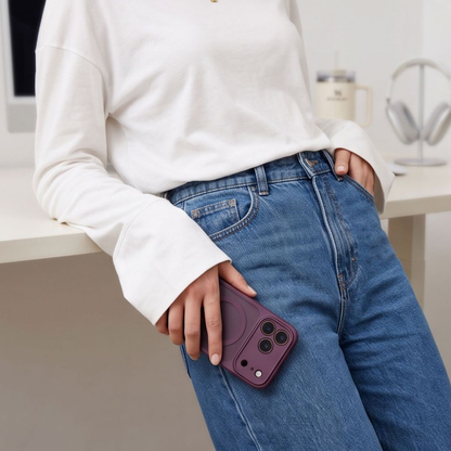 Capa MagSafe para Apple iPhone 18 Pro / 17 Pro, Tech-Protect, BasicMag, Vinho Mate