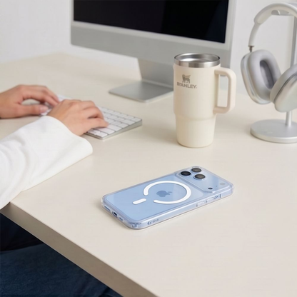 Capa MagSafe para Apple iPhone 18 Pro / 17 Pro, Tech-Protect, Flexair Hybrid com Protetor de Ecrã, Transparente