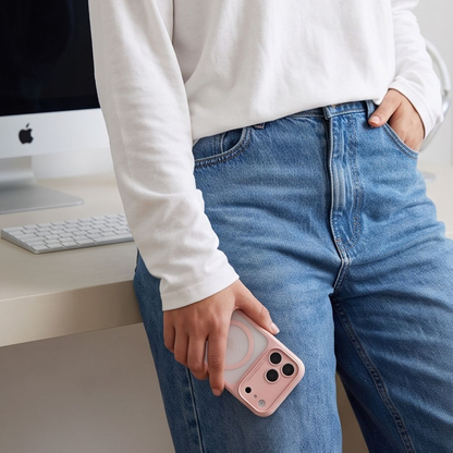 Capa MagSafe para Apple iPhone 18 Pro / 17 Pro, Tech-Protect, MagPeak CC, Rosa Mate