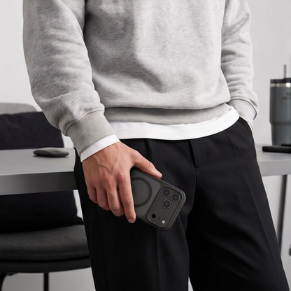 Capa MagSafe para Apple iPhone 18 Pro Max / 17 Pro Max, Tech-Protect, BasicMag, Preto Fosco