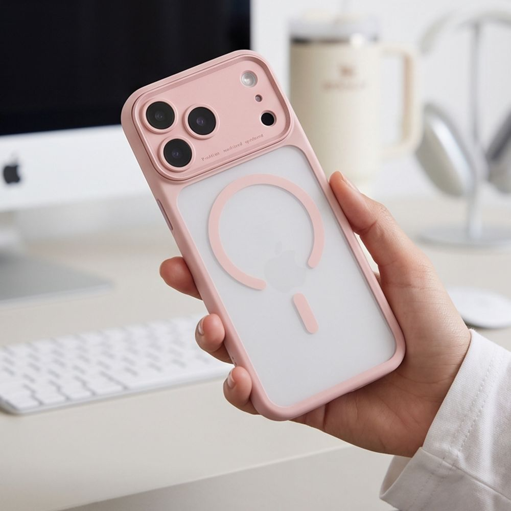 Capa MagSafe para Apple iPhone 18 Pro / 17 Pro, Tech-Protect, MagPeak CC, Rosa Mate