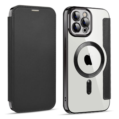Capa MagSafe para Apple iPhone 11 Pro Max, Techsuit, SmartMag Book, Preta